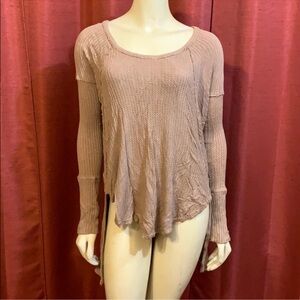 FP | Long Sleeve Top in Taupe | S | EUC